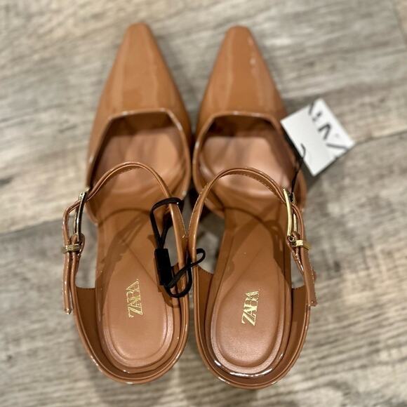 ZARA Faux Patent Leather Heels NWT LAST ONE!!! - Picture 12 of 16